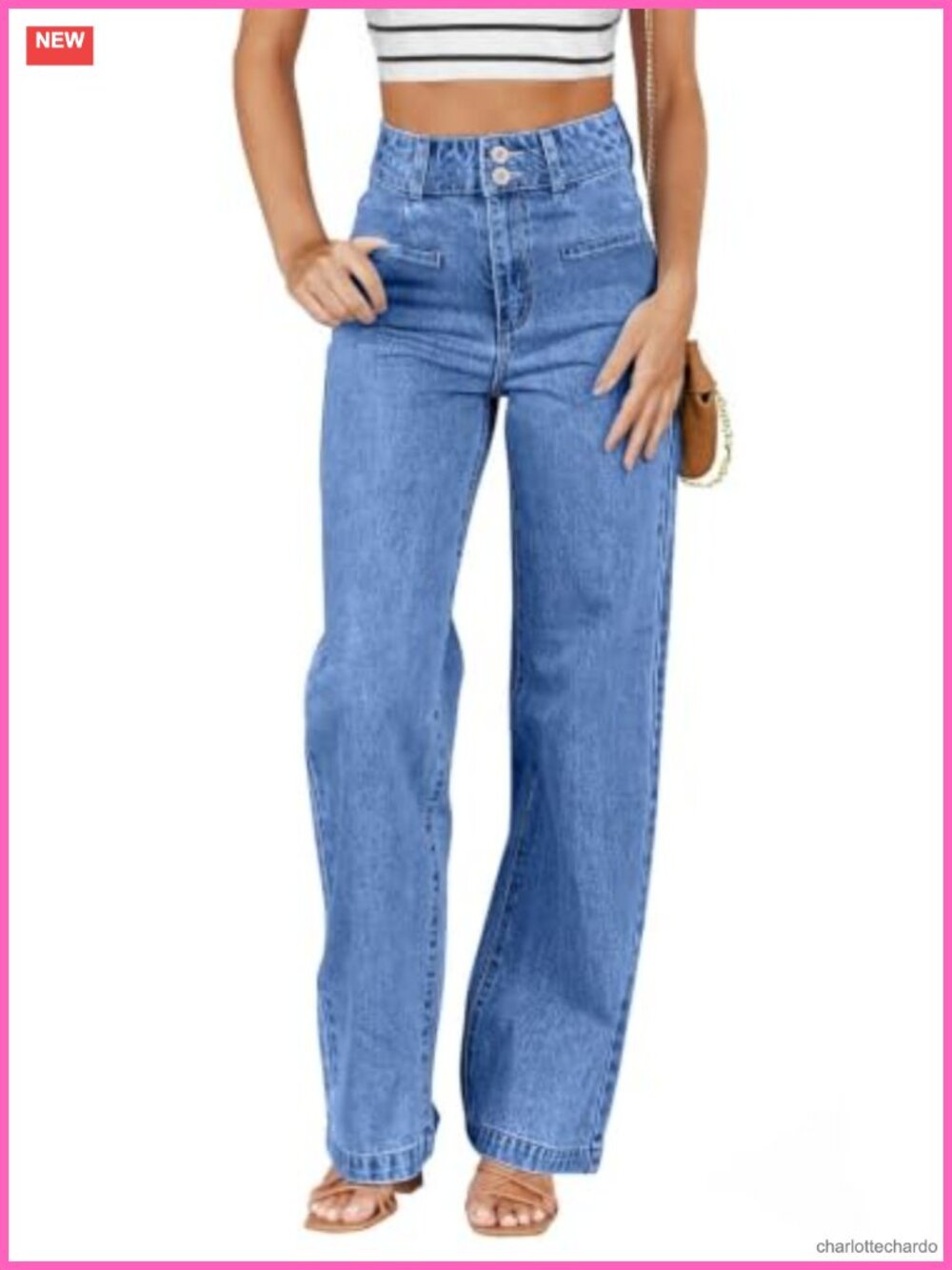 High Waisted Straight Leg Stretch Denim Jeans Tummy Control